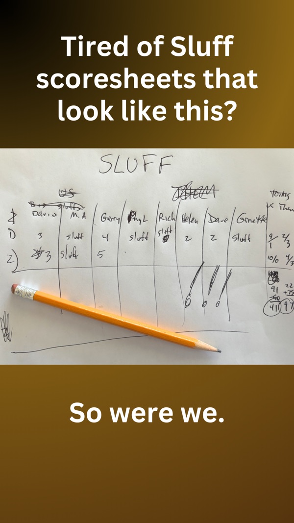 Sluff Scorecard on iPhone